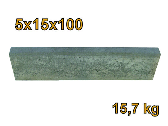 Randstein / Kantstein / Borde / Ballastierung / 5x15x100 / grau / 15,7kg / Beton / zur Selbstabholung